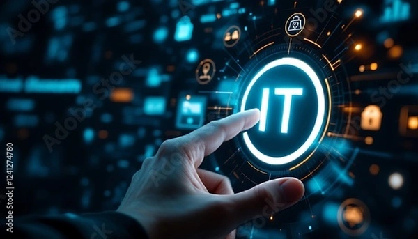 Obraz Access It Solutions Hand Selecting Technology Button