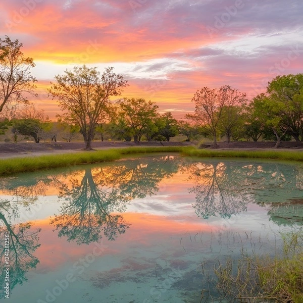 Obraz landscape in sunset