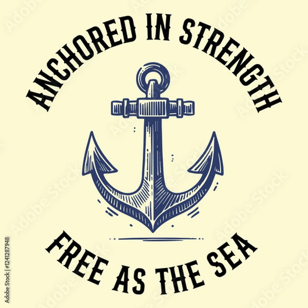Fototapeta anchored in strength design vector illustration