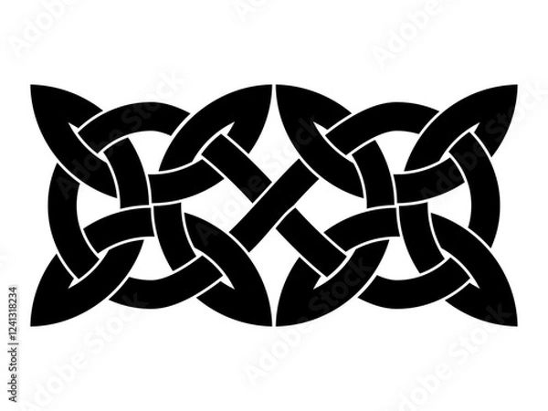 Fototapeta series of celtic knot trinity endless isolated on white background for tattoo logo icon symbol. vector illustration	