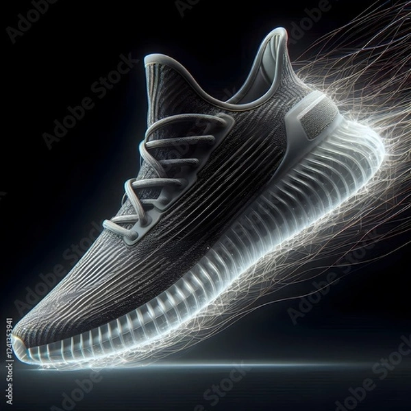 Fototapeta Futuristic Speed The Next-Gen Sneaker, GENERATIVE AI