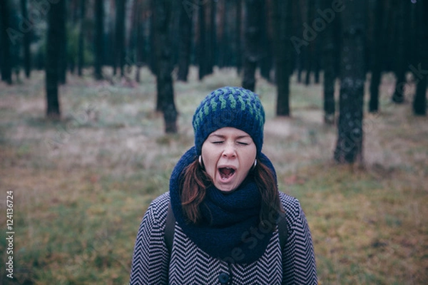 Obraz Yawning Queen / Gähnende Frau