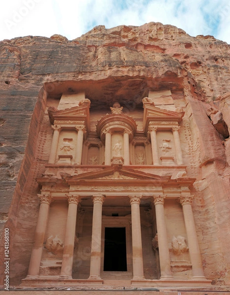 Obraz ヨルダン　ペトラ遺跡　エルハズネ（エルカズネ）