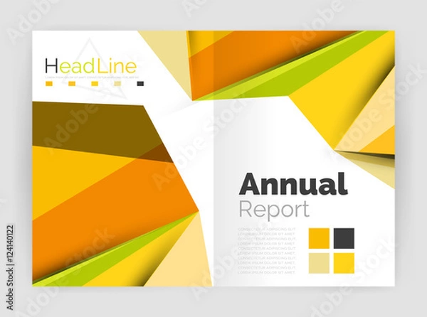 Fototapeta Geometric triangle business brochure template