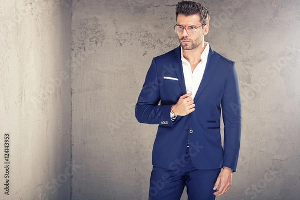 Obraz Elegant handsome man in suit.