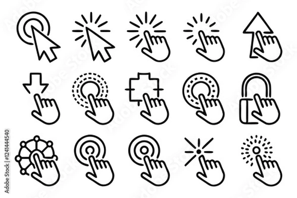 Obraz pointer  mouse  click  cursor editable stroke outl 