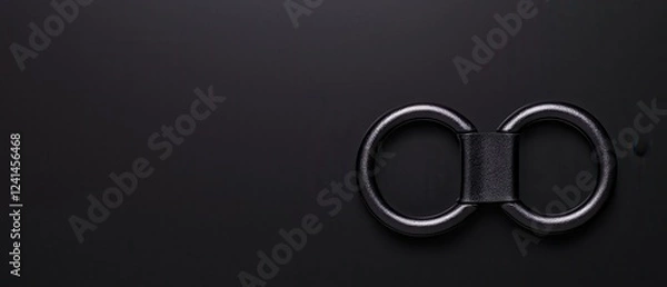 Fototapeta A close-up of a sleek, modern latch on a dark surface, symbolizing security and innovation.