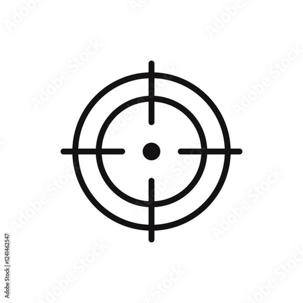 Obraz Aim icon. Focus target symbol. Vector illustration.