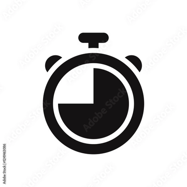 Fototapeta Timer icon. Stopwatch, kitchen timer, countdown timer, cooking time symbols. Vector illustration.