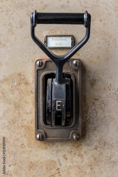 Obraz Old electrical lever switch with German label