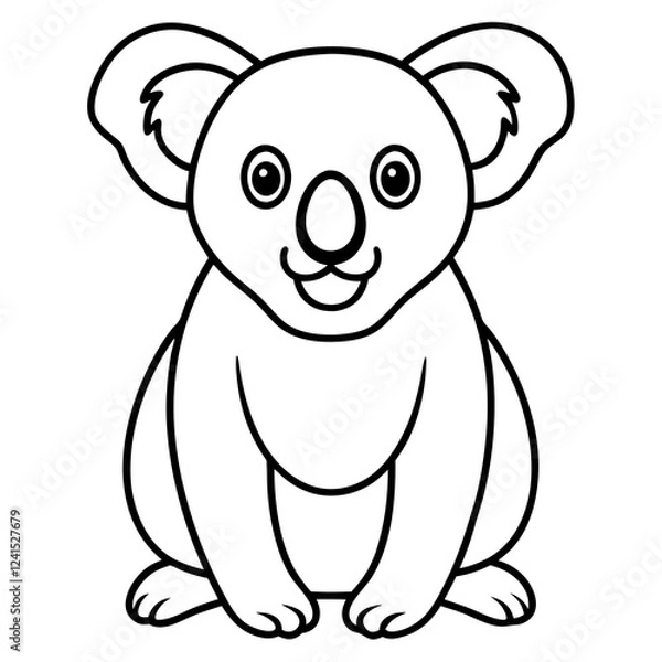 Fototapeta One-Line Koala Vector Design