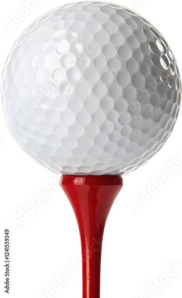 Obraz Golf Ball on Red Tee