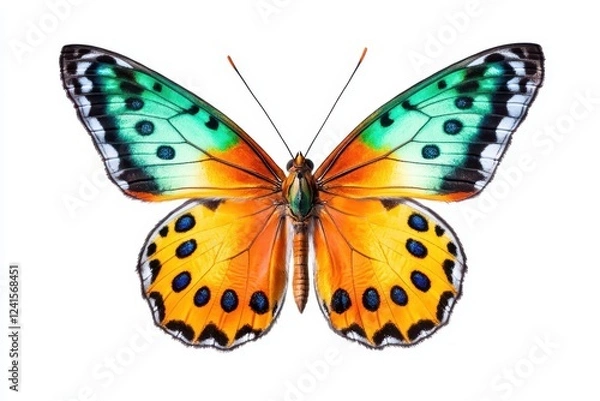 Fototapeta A vibrant butterfly showcasing unique patterns and colors on its wings.