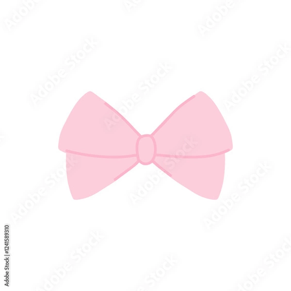 Fototapeta Elegant pink ribbon bow design perfect for festive decorations and gift wrapping