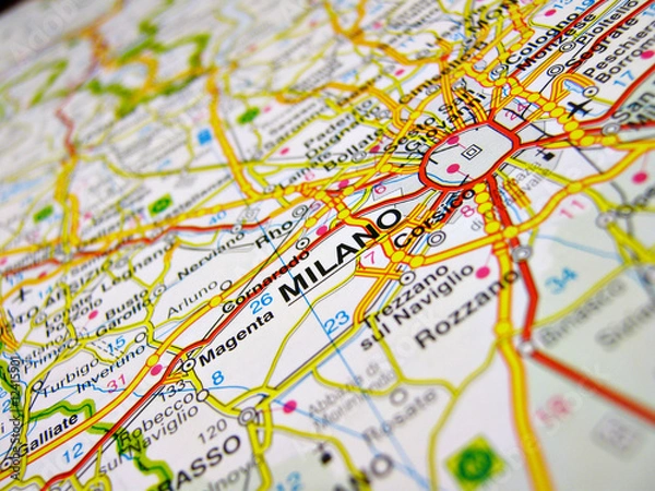 Obraz Cartina Milano