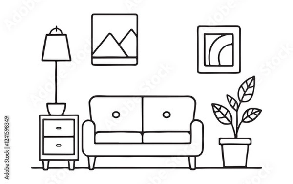 Fototapeta living room interior