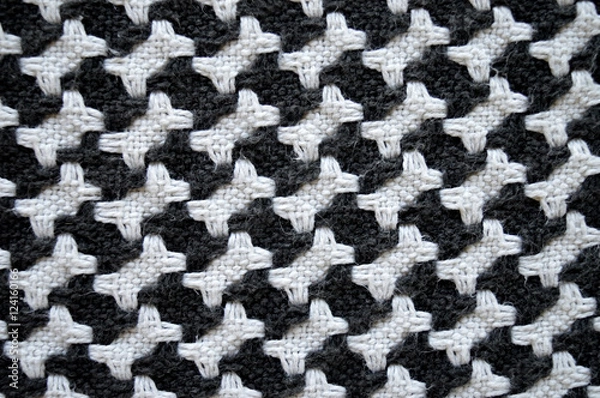 Obraz Bones / houndstooth knitted carpet background
