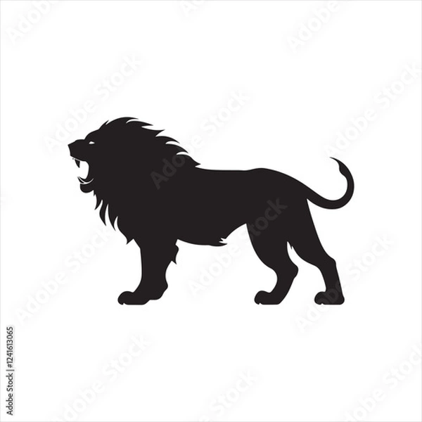 Obraz  Minimalist lion Silhouette Vector