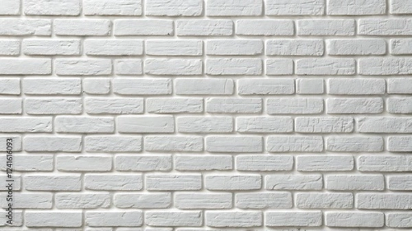 Fototapeta White Brick Wall Texture – Clean and Modern Background for Design and Photography Projects
