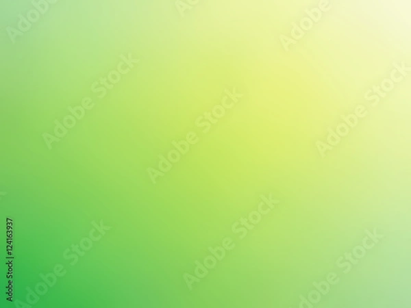 Fototapeta Abstract gradient green yellow colored blurred background