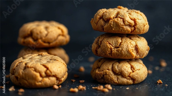 Obraz walnuts on wooden background