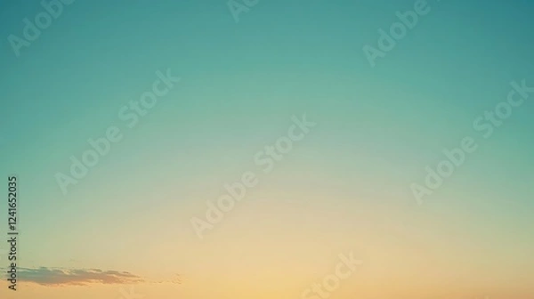 Obraz Pastel Sky with Light Cloud at Sunset