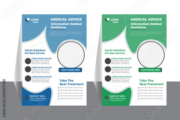 Fototapeta Modern Medical Flayer Design.