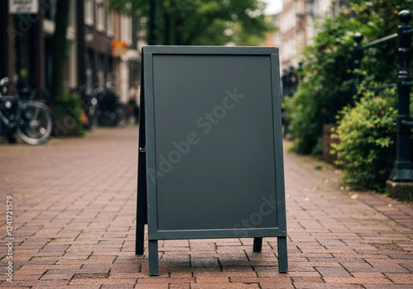 Fototapeta Chalkboard menu sign for restaurant display.