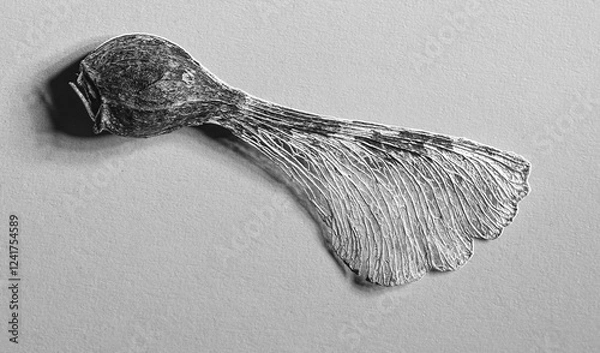 Obraz sycamore seed close up in black and white