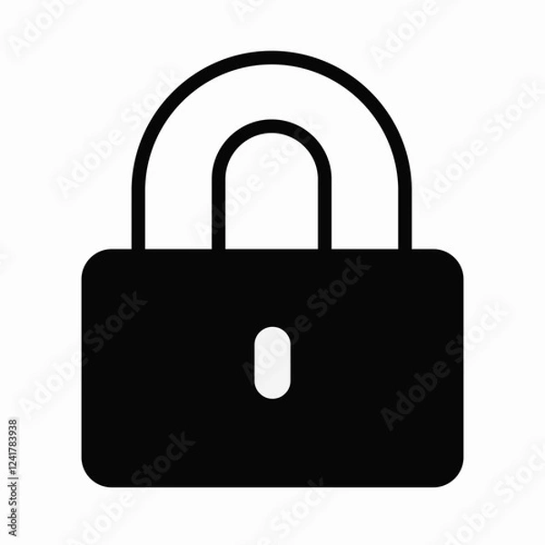 Obraz lock icon on white background