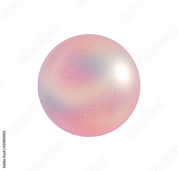 Fototapeta Pearl-like spheres with a luxurious glossy finish. 3D render