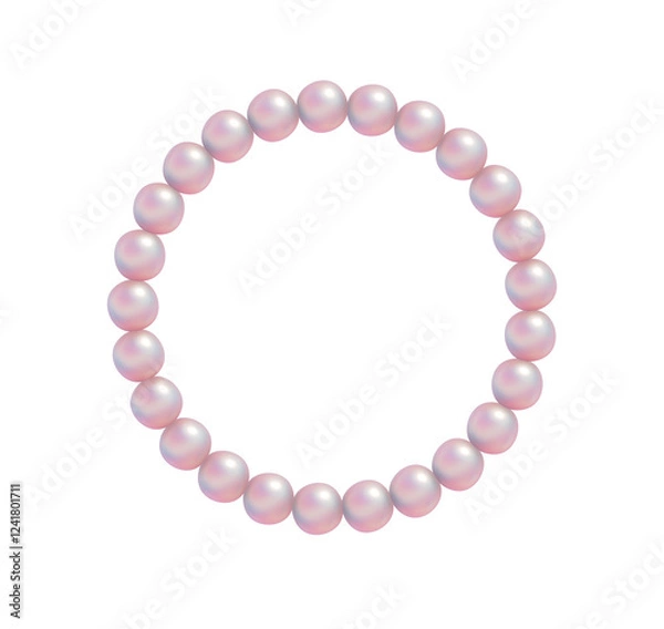 Obraz Pearl round frame 3d render.