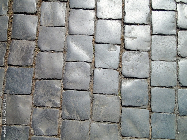 Obraz Sampietrini (also Sanpietrini) is the typical kind of pavement found in the many cities in italy(Rome, milan, genoa, naples etc). 