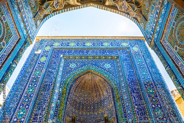 Fototapeta View of the Shah-i-Zinda Ensemble in Samarkand, Uzbekistan.