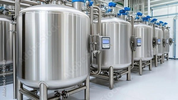Fototapeta Innovative biomanufacturing technologies transforming production processes in industrial facilities