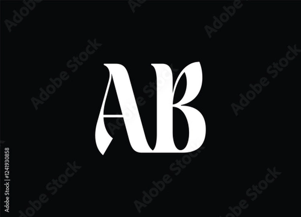 Obraz AB creative logo design and initial logo design