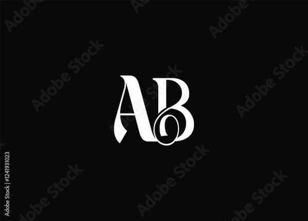 Obraz AB creative logo design and initial logo design