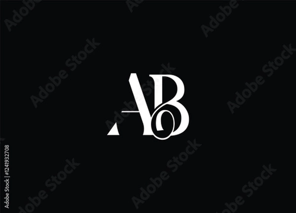 Obraz AB creative logo design and initial logo design
