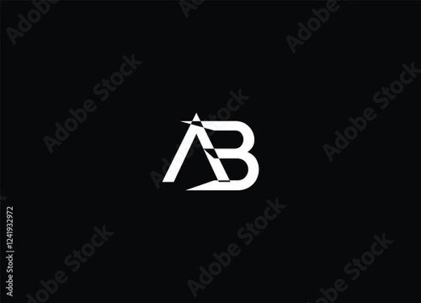 Obraz AB creative logo design and initial logo design