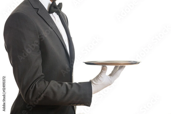 Obraz Kelner trzyma tacę