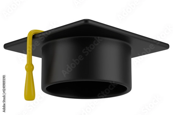 Fototapeta Stylized graduation hat. Isolated on transparent background