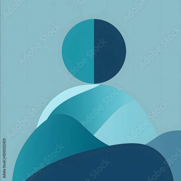 Fototapeta a minimalist duotone graphic that represents background checks and screening services