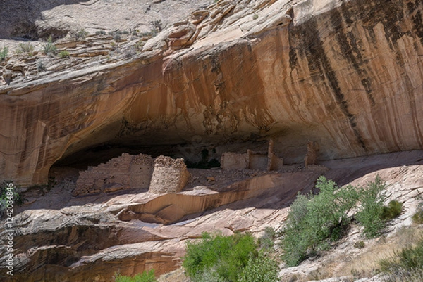 Obraz USA, Utah. Monarch Cave, an Anasazi Ruin, Comb Ridge, Bears Ears National Monument