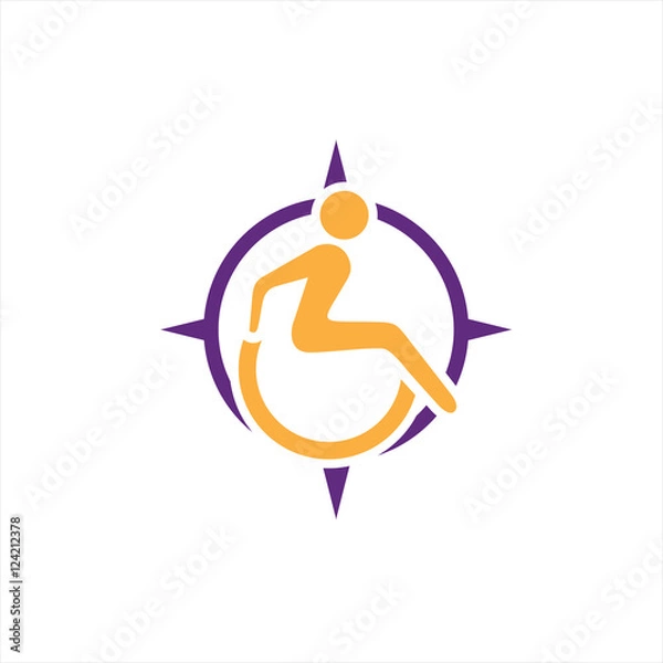 Obraz Disabled wheelchair logo