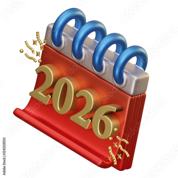 Obraz 2026 Calendar 3D Icon