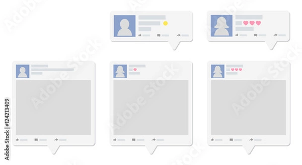 Obraz Social Media Post Flat Style