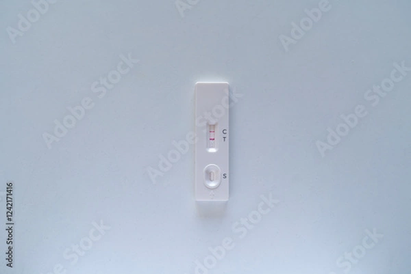 Obraz Positive Covid test on a white table