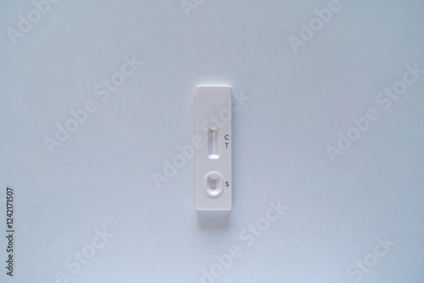 Obraz Blank Covid test on a white table