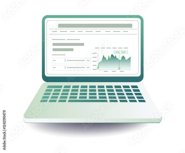 Obraz Business analyst computer screen management