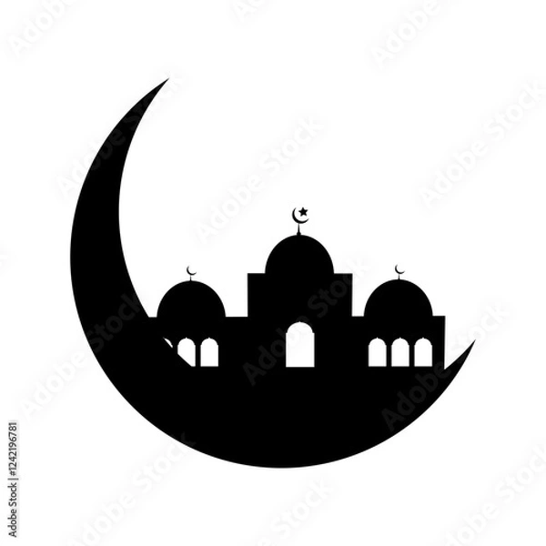 Obraz Islamic Mosque Silhouette